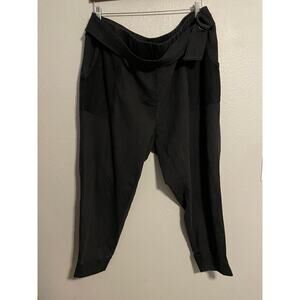 Anthropologie Saturday Sunday Pants Womens 2X Black Harem Jogger D-Ring Belted